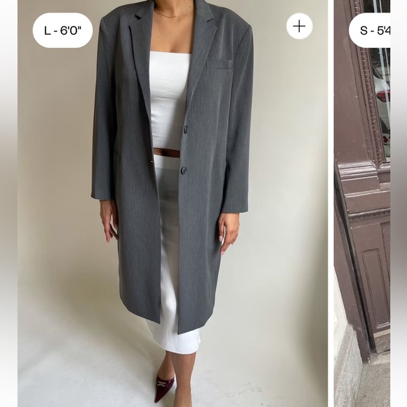 Djerf Avenue Forever Coat Grey - Picture 2 of 5